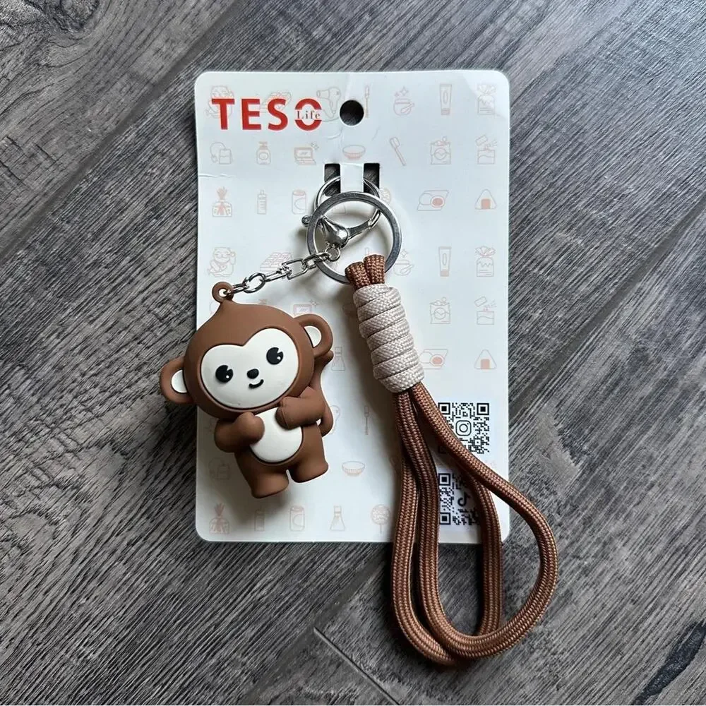 Rare Teso Japanese Market Rubber Limited Gift With Purchase Monkey Keychain